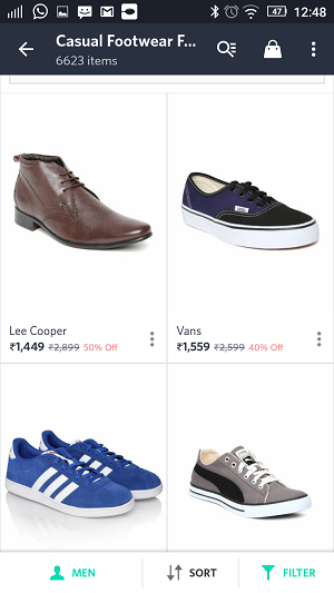 myntra footwear sale